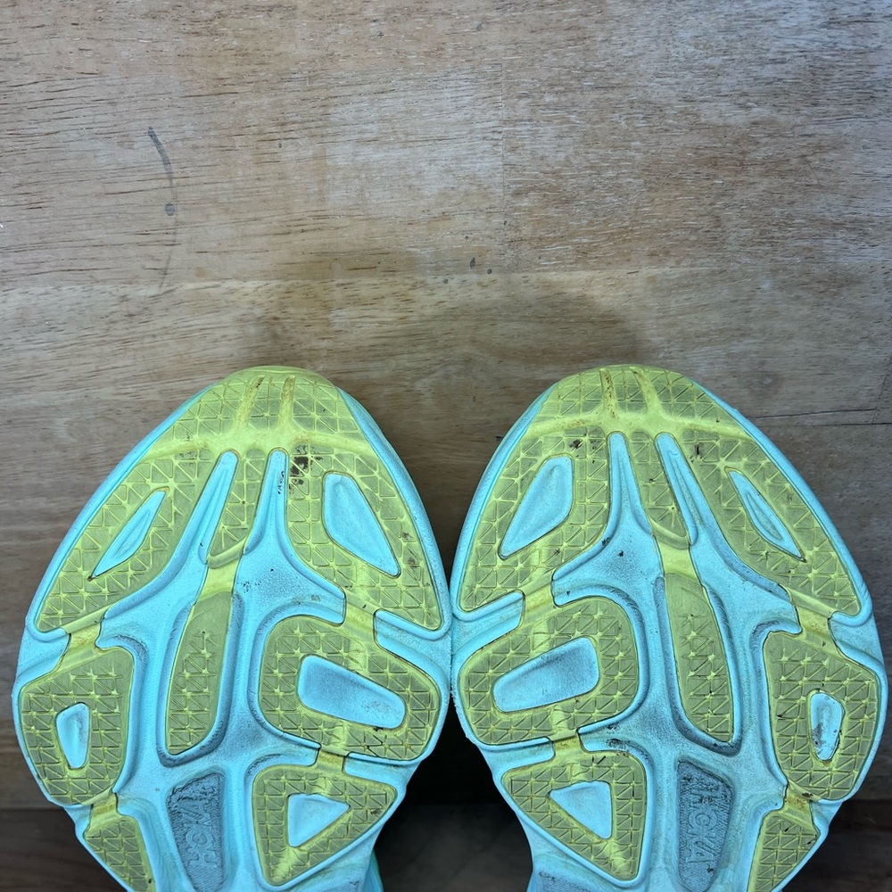 Hoka One One Bondi 8 REFLECTIVE Womens Sz 10.5 Running Shoes Sneakers White Blue - Picture 10 of 12